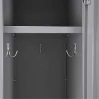 Clean Line Lockers, 3 -tier, Bank of 4, 48" x 18" x 76", Steel, Charcoal, Rivet (Assembled) Stor-it Systems