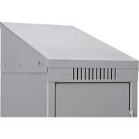 Clean Line Lockers, 2 -tier, Bank of 4, 48" x 18" x 82", Steel, Beige, Rivet (Assembled) Stor-it Systems