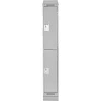 Casiers Clean Line, 2 niveaux, 12" x 18" x 82", Acier, Gris, Rivet (assembl&eacute;) Stor-it Systems