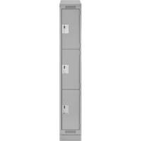 Casiers Clean Line, 3 niveaux, 12" x 18" x 82", Acier, Gris, Rivet (assembl&eacute;) Stor-it Systems