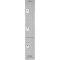 Casiers Clean Line, 3 niveaux, 12" x 18" x 76", Acier, Gris, Rivet (assembl&eacute;) Stor-it Systems