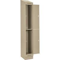 Clean Line Lockers, 2 -tier, Bank of 4, 48" x 18" x 82", Steel, Beige, Rivet (Assembled) Stor-it Systems