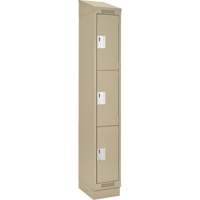 Casiers Clean Line, 3 niveaux, 12" x 18" x 82", Acier, Beige, Rivet (assembl&eacute;) Stor-it Systems