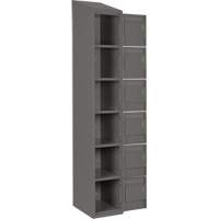 Clean Line Lockerette, 6 -tier, Bank of 4, 48" x 18" x 78", Steel, Charcoal, Rivet (Assembled) Stor-it Systems
