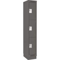 Casiers Clean Line, 3 niveaux, 12" x 18" x 76", Acier, Charbon, Rivet (assembl&eacute;) Stor-it Systems