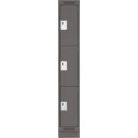 Casiers Clean Line, 3 niveaux, 12" x 18" x 76", Acier, Charbon, Rivet (assembl&eacute;) Stor-it Systems