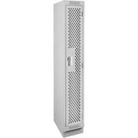 Casiers Clean Line, 12" x 18" x 76", Acier, Gris, Rivet (assembl&eacute;), Perfor&eacute; Stor-it Systems