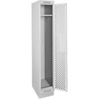 Casiers Clean Line, 12" x 18" x 76", Acier, Gris, Rivet (assembl&eacute;), Perfor&eacute; Stor-it Systems