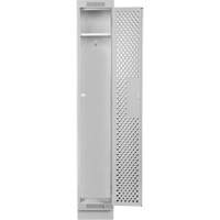 Casiers Clean Line, 12" x 18" x 76", Acier, Gris, Rivet (assembl&eacute;), Perfor&eacute; Stor-it Systems