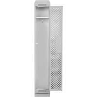 Clean Line Lockers, 12" x 18" x 82", Steel, Grey, Rivet (Assembled), Perforated Stor-it Systems