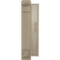 Clean Line Lockers, 12" x 12" x 82", Steel, Beige, Rivet (Assembled), Perforated Stor-it Systems