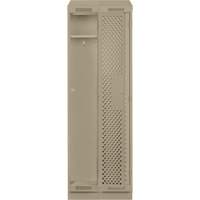 Clean Line Lockers, Bank of 2, 24" x 12" x 82", Steel, Beige, Rivet (Assembled), Perforated Stor-it Systems