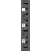 Casiers Clean Line, 3 niveaux, 12" x 12" x 72", Acier, Charbon, Rivet (assembl&eacute;), Perfor&eacute; Stor-it Systems