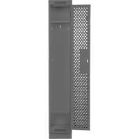 Clean Line Lockers, 12" x 15" x 76", Steel, Charcoal, Rivet (Assembled), Perforated Stor-it Systems