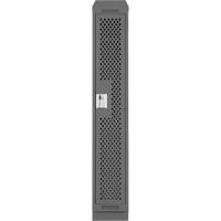 Clean Line Lockers, 12" x 12" x 82", Steel, Charcoal, Rivet (Assembled), Perforated Stor-it Systems