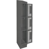 Casiers Clean Line, 3 niveaux, 12" x 18" x 82", Acier, Charbon, Rivet (assembl&eacute;), Perfor&eacute; Stor-it Systems