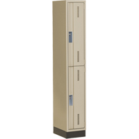 Concorde Heavy-Duty Lockers, 2 -tier, 12" x 18" x 76", Steel, Beige, Welded (Assembled) Stor-it Systems
