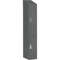 Concorde Heavy-Duty Lockers, 2 -tier, 12" x 18" x 78", Steel, Charcoal, Welded (Assembled) Stor-it Systems