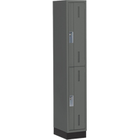 Concorde Heavy-Duty Lockers, 2 -tier, 12" x 18" x 76", Steel, Charcoal, Welded (Assembled) Stor-it Systems