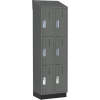 Casiers robustes Concorde, 3 niveaux, Bloc de 2, 24" x 18" x 82", Acier, Charbon, Soud&eacute; (assembl&eacute;) Stor-it Systems