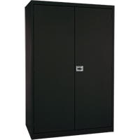 Deep Hi-Boy Storage Cabinet, Steel, 4 Shelves, 72" H x 36" W x 24" D, Black Stor-it Systems