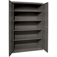 Deep Hi-Boy Storage Cabinet, Steel, 4 Shelves, 72" H x 36" W x 24" D, Charcoal Stor-it Systems