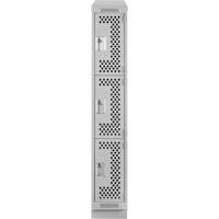 Casiers Clean Line, 3 niveaux, 12" x 12" x 72", Acier, Gris, Rivet (assembl&eacute;), Perfor&eacute; Stor-it Systems