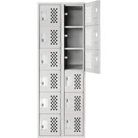 Clean Line Lockerettes, 6 -tier, Bank of 2, 18" x 72" x 12", Steel Stor-it Systems