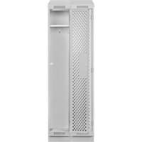 Clean Line Lockers, Bank of 2, 24" x 12" x 82", Steel, Grey, Rivet (Assembled), Perforated Stor-it Systems