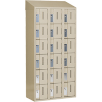 Concorde Heavy-Duty Lockers, 6 -tier, Bank of 3, 36" x 18" x 78", Steel, Beige, Welded (Assembled) Stor-it Systems