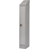 Lockers, 12" x 18" x 86", Steel, Grey, Knocked Down Stor-it Systems