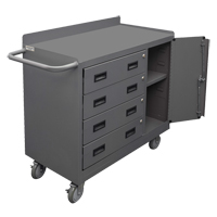 Mobile Workbench Cabinet, Steel Surface Stor-it Systems