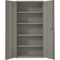 Hi-Boy Storage Cabinet, Steel, 4 Shelves, 72" H x 36" W x 18" D, Grey Stor-it Systems