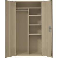 Combination Storage Cabinet, Steel, 6 Shelves, 72" H x 36" W x 18" D, Beige Stor-it Systems