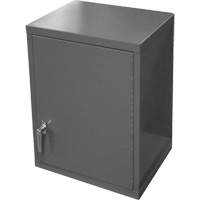 Armoire murale, 27" h x 13-11/16" la x 18" p, 2 tablettes, Acier, Gris Stor-it Systems