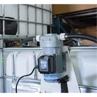 Pompe de transfert de fluide d'&eacute;chappement diesel (DEF) 115 V CA avec support pour cuve GRV et pistolet Stor-it Systems