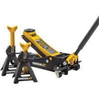 Magic Lift Service Jack & Jack Stands Combo Set, 3 Ton(s)/2.5 Ton(s) Capacity, 3-7/20" Lowered, 19-3/10" Raised, Manual Hydraulic Stor-it Systems