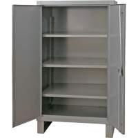 Armoire tr&egrave;s robuste, Acier, 3 Tablettes, 66" h x 48" la x 24" P, Gris Stor-it Systems