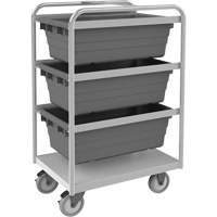 Mobile Tub Rack, Double-sided, 3 bins, 26" W x 18" D x 42" H FM028 | Stor-it Systems
