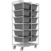 Mobile Tub Rack, Double-sided, 12 bins, 26" W x 36" D x 74" H FM030 | Stor-it Systems
