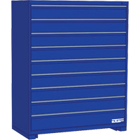 Armoire &agrave; tiroirs modulaire, 9 tiroirs, 24" la x 24" p x 60" h, Bleu Stor-it Systems