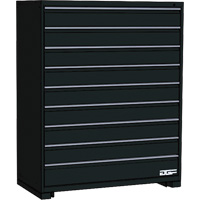 Armoire &agrave; tiroirs modulaire, 9 tiroirs, 24" la x 24" p x 60" h, Noir Stor-it Systems