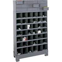Modular Small Parts Storage Unit, Steel, 18 Drawers, 33-3/4" x 12-1/4" x 58-5/8", Grey Stor-it Systems