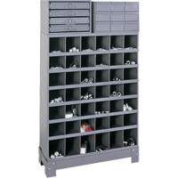 Modular Small Parts Storage Unit, Steel, 13 Drawers, 33-3/4" x 12-1/4" x 59", Grey Stor-it Systems