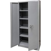 Armoire de rangement, Acier, 4 Tablettes, 66" h x 30" la x 15" P, Gris Stor-it Systems