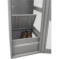 Gear Locker with Door, Steel, 24" W x 18" D x 72" H, Grey FN467 | Stor-it Systems