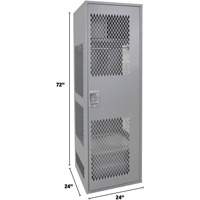 Gear Locker with Door, Steel, 24" W x 24" D x 72" H, Grey Stor-it Systems