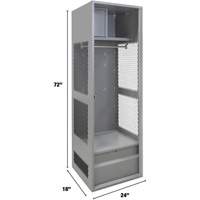 Gear Locker, Steel, 24" W x 18" D x 72" H, Grey Stor-it Systems
