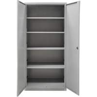 Armoires de rangement Hi-Boy, Acier, 4 Tablettes, 72" h x 36" la x 18" P, Gris Stor-it Systems