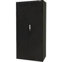 Hi-Boy Storage Cabinet, Steel, 4 Shelves, 72" H x 36" W x 18" D, Black Stor-it Systems